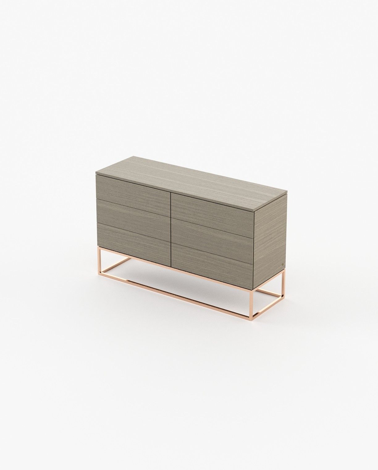 Laskasas MALE Set of 6 Chest of Drawers Aged Oak Veneer Matte - Araco Interiors