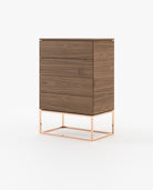Laskasas MALE Tallboy Chest of Drawers Walnut Veneer Matte - Araco Interiors