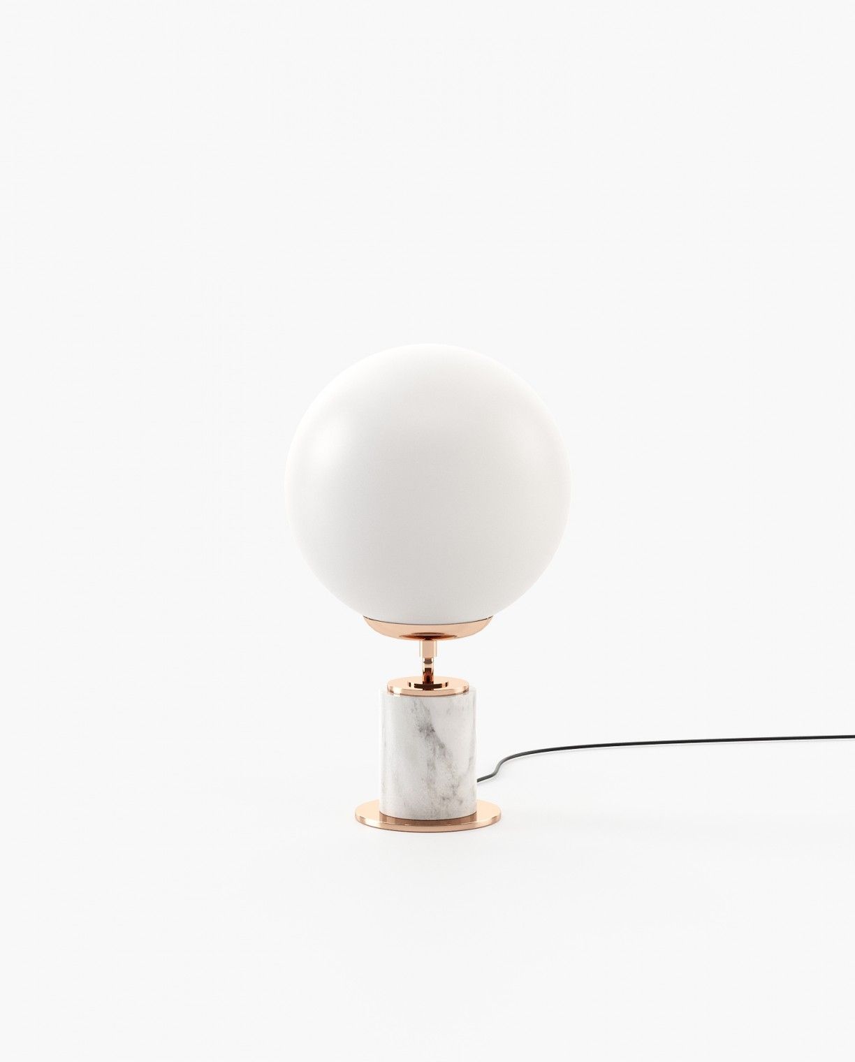 Laskasas MARCEL Table & Desk Lamp Carrara Marble - Araco Interiors