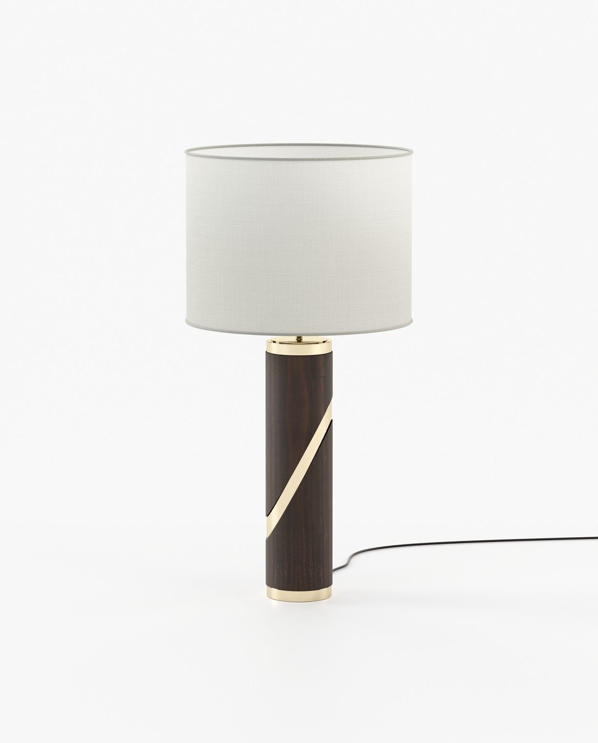 Laskasas MARTIN Table & Desk Lamp Smoked Eucalyptus Veneer Matte - Araco Interiors