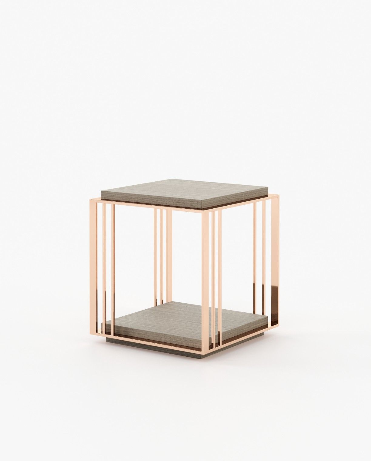 Laskasas MEGAN Nest & Side Table Aged Oak Veneer Matte - Araco Interiors