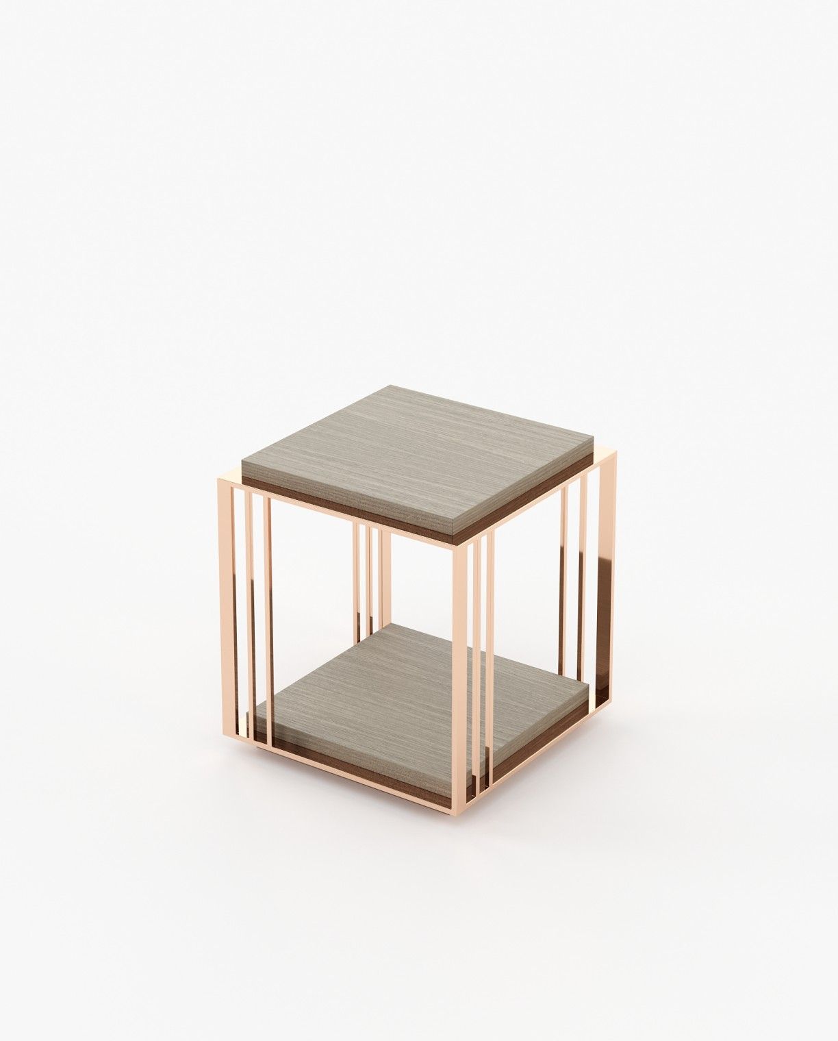 Laskasas MEGAN Nest & Side Table Aged Oak Veneer Matte - Araco Interiors