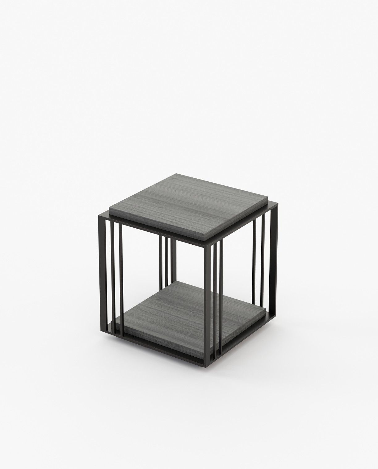Laskasas MEGAN Nest & Side Table Grey Eucalyptus Veneer Matte - Araco Interiors