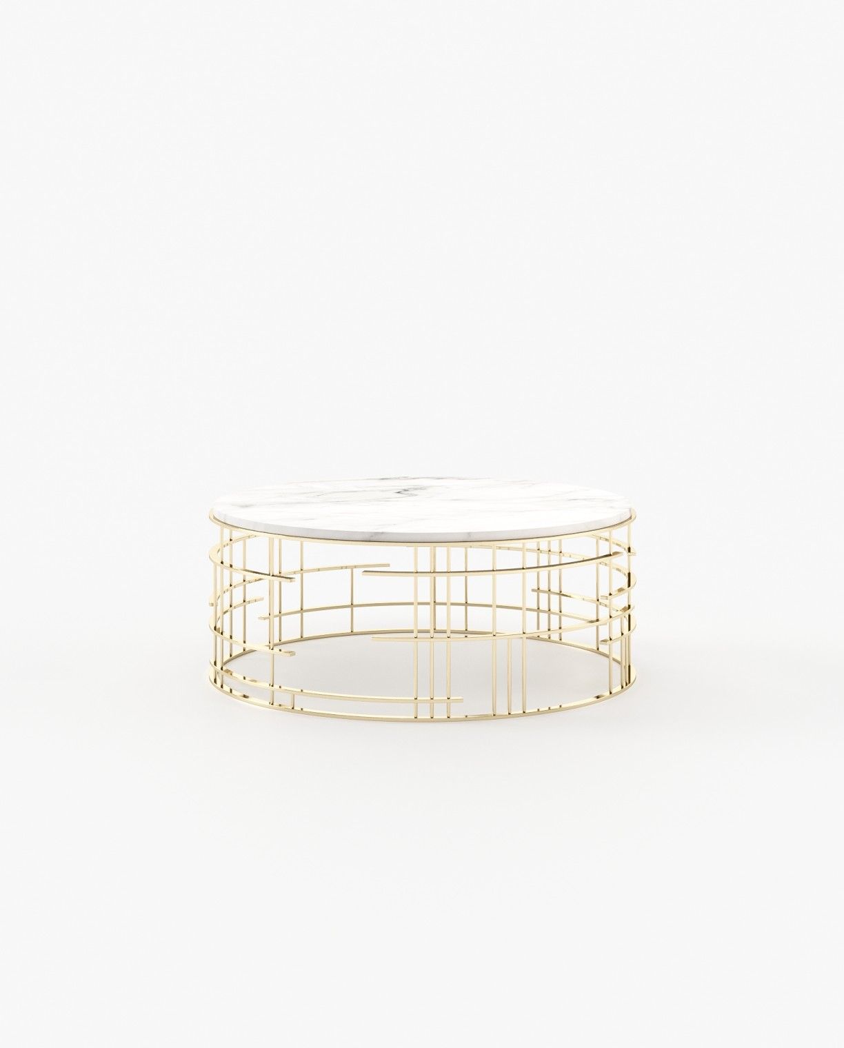 Laskasas MERCY Coffee Table Carrara Marble - Araco Interiors