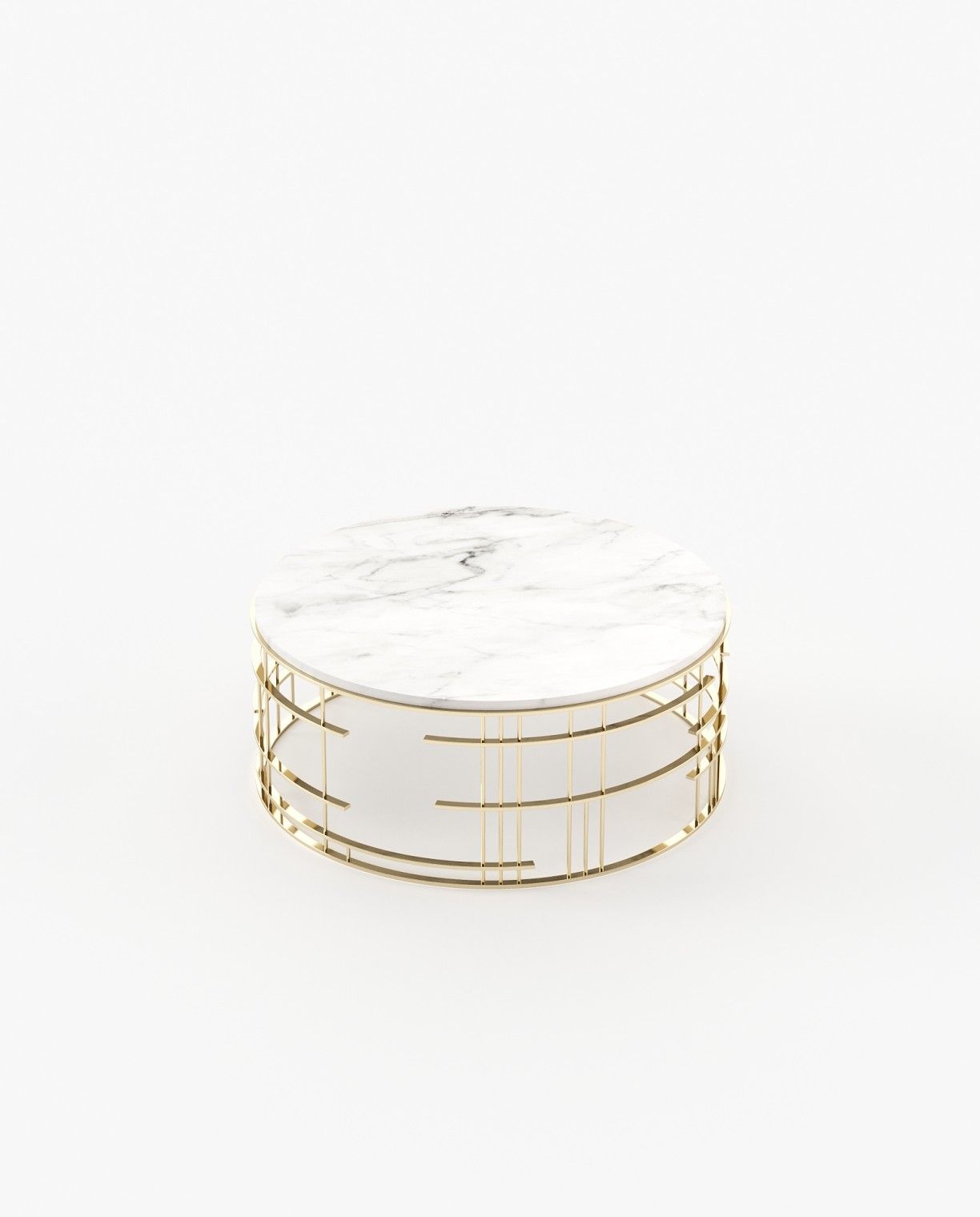 Laskasas MERCY Coffee Table Carrara Marble - Araco Interiors