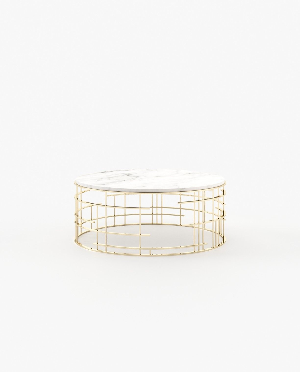 Laskasas MERCY Coffee Table Carrara Marble - Araco Interiors