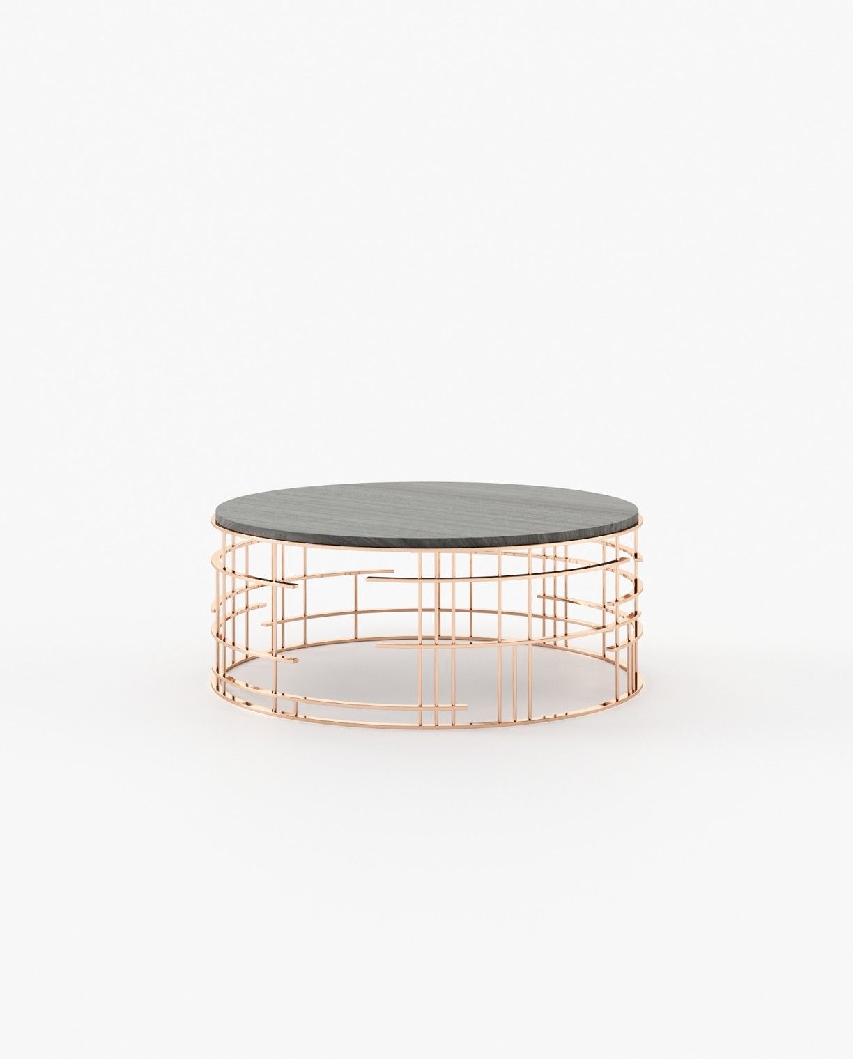 Laskasas MERCY Coffee Table Grey Eucalyptus Veneer Matte - Araco Interiors