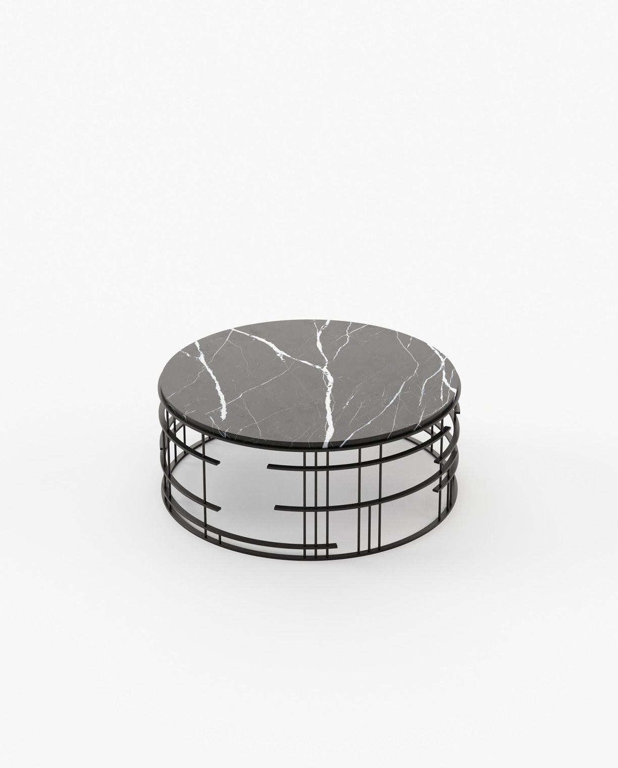 Laskasas MERCY Coffee Table Nero Marquina Polished Marble - Araco Interiors