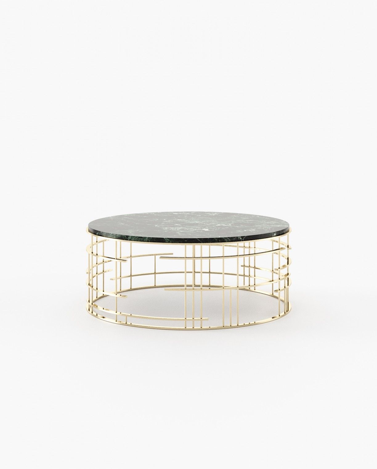 Laskasas MERCY Coffee Table Verde Issorie Polished Marble - Araco Interiors