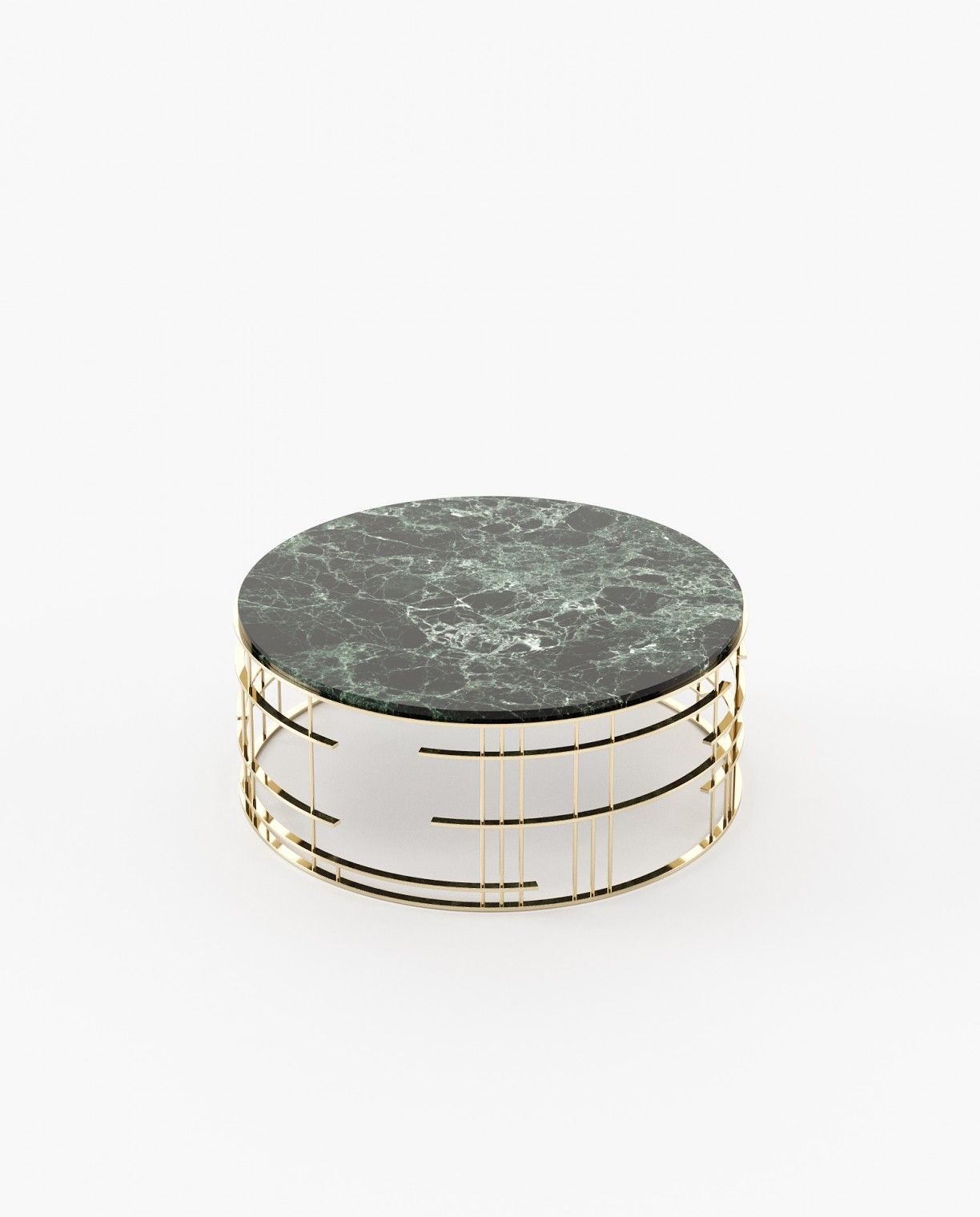 Laskasas MERCY Coffee Table Verde Issorie Polished Marble - Araco Interiors