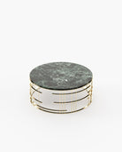 Laskasas MERCY Coffee Table Verde Issorie Polished Marble - Araco Interiors