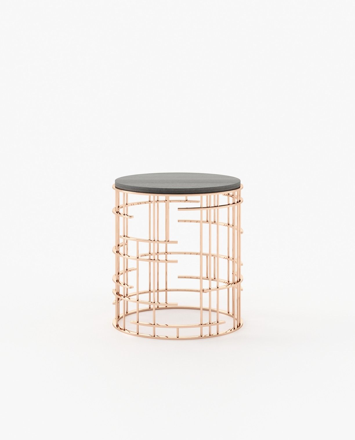 Laskasas MERCY Nest & Side Table Grey Eucalyptus Veneer Matte - Araco Interiors