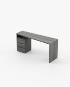 Laskasas MIAMI Desk Grey Eucalyptus Veneer Matte - Araco Interiors