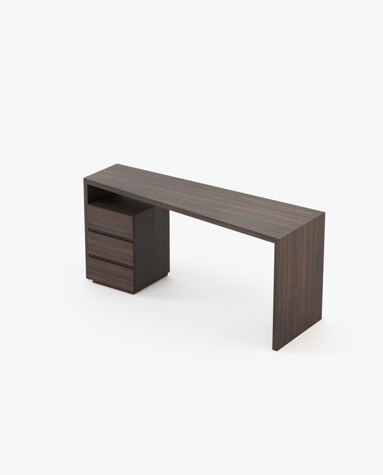 Laskasas MIAMI Desk Smoked Eucalyptus Veneer Matte - Araco Interiors