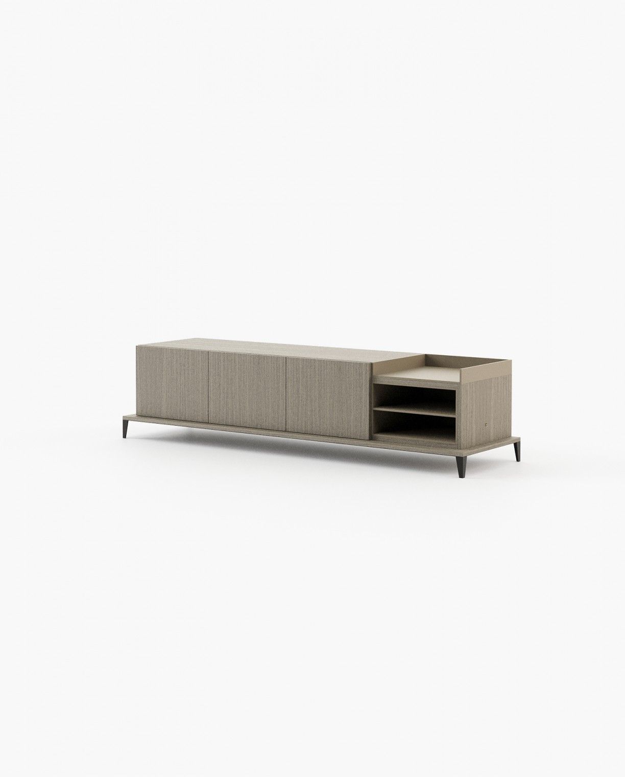 Laskasas MILOS Media Unit Aged Oak Veneer Matte - Araco Interiors
