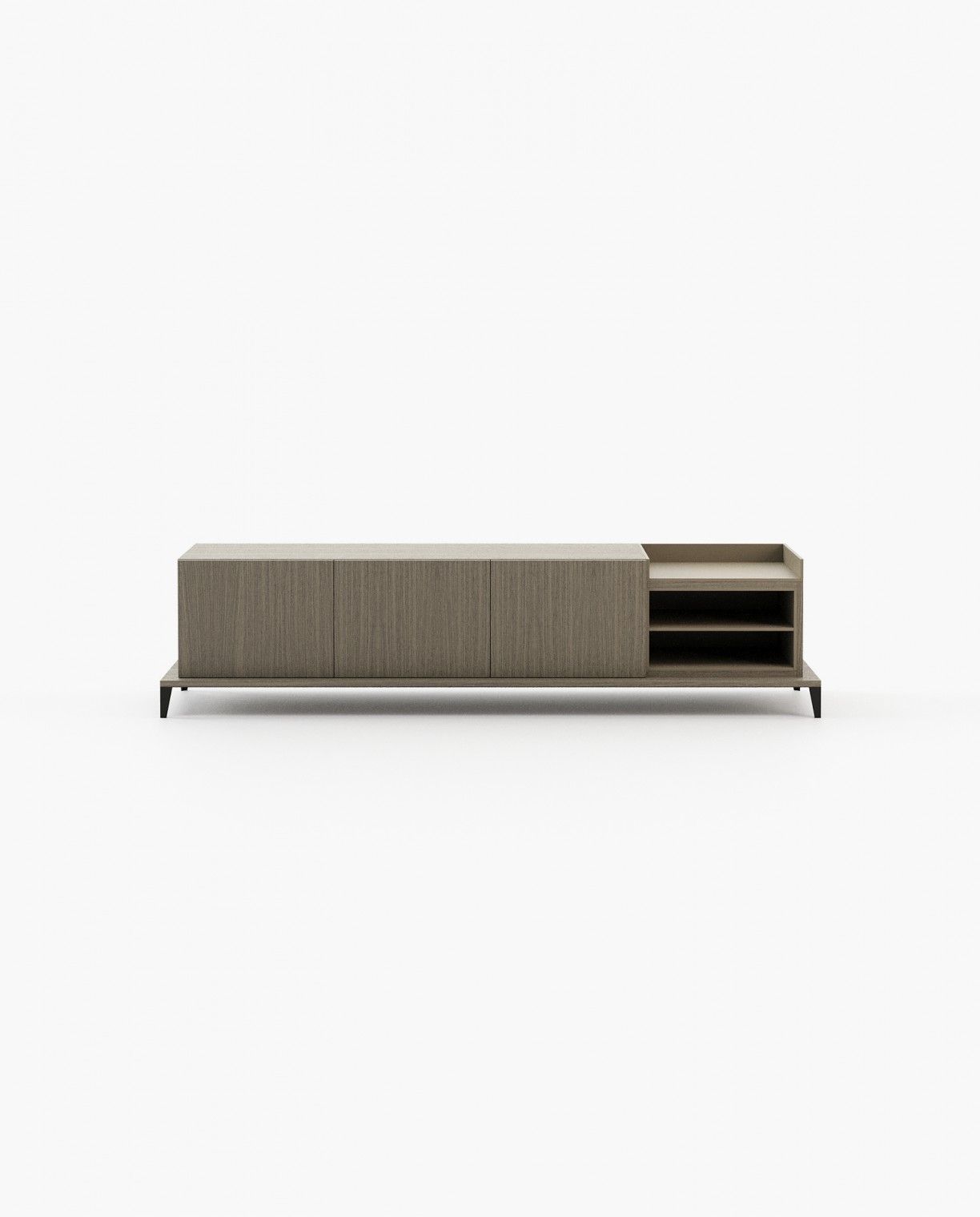 Laskasas MILOS Media Unit Aged Oak Veneer Matte - Araco Interiors