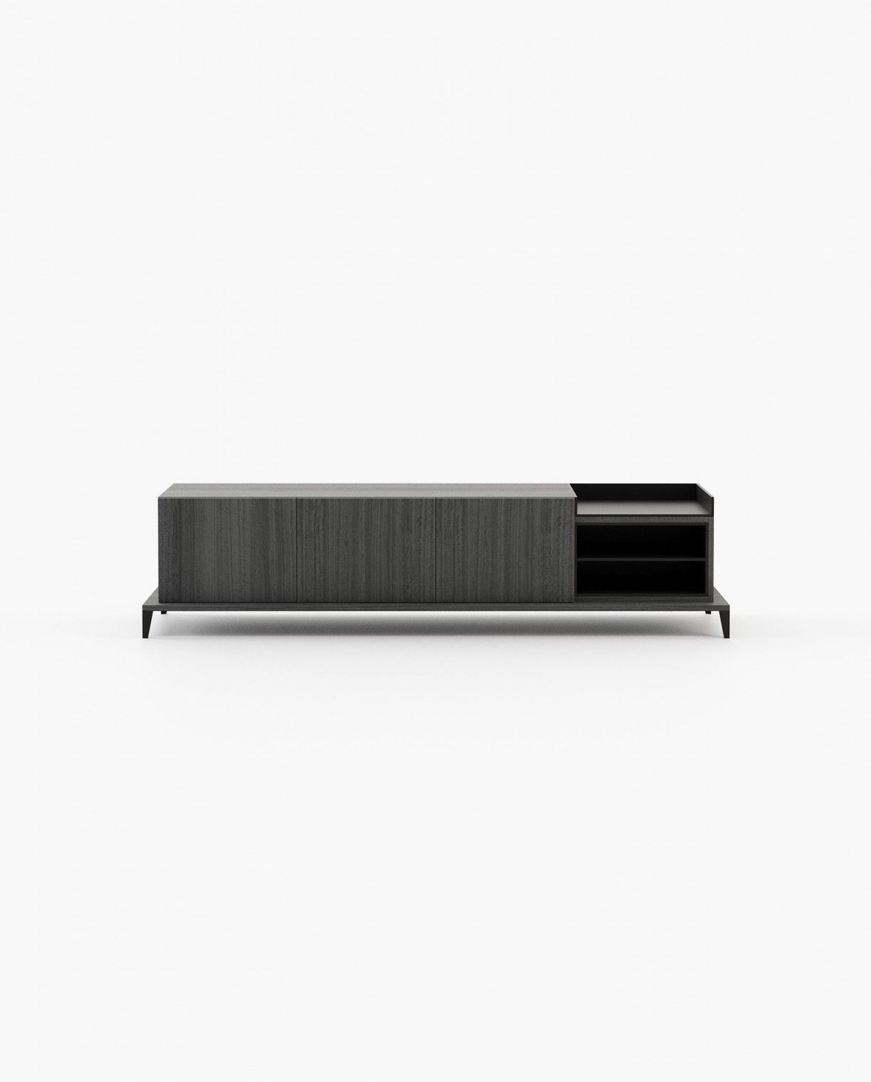 Laskasas MILOS Media Unit Grey Eucalyptus Veneer Matte - Araco Interiors