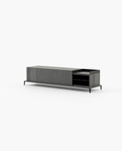Laskasas MILOS Media Unit Grey Eucalyptus Veneer Matte - Araco Interiors