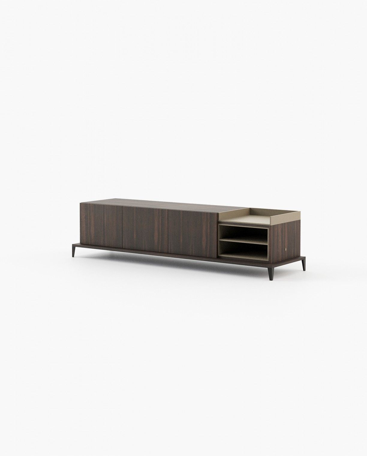 Laskasas MILOS Media Unit Smoked Eucalyptus Veneer Matte - Araco Interiors