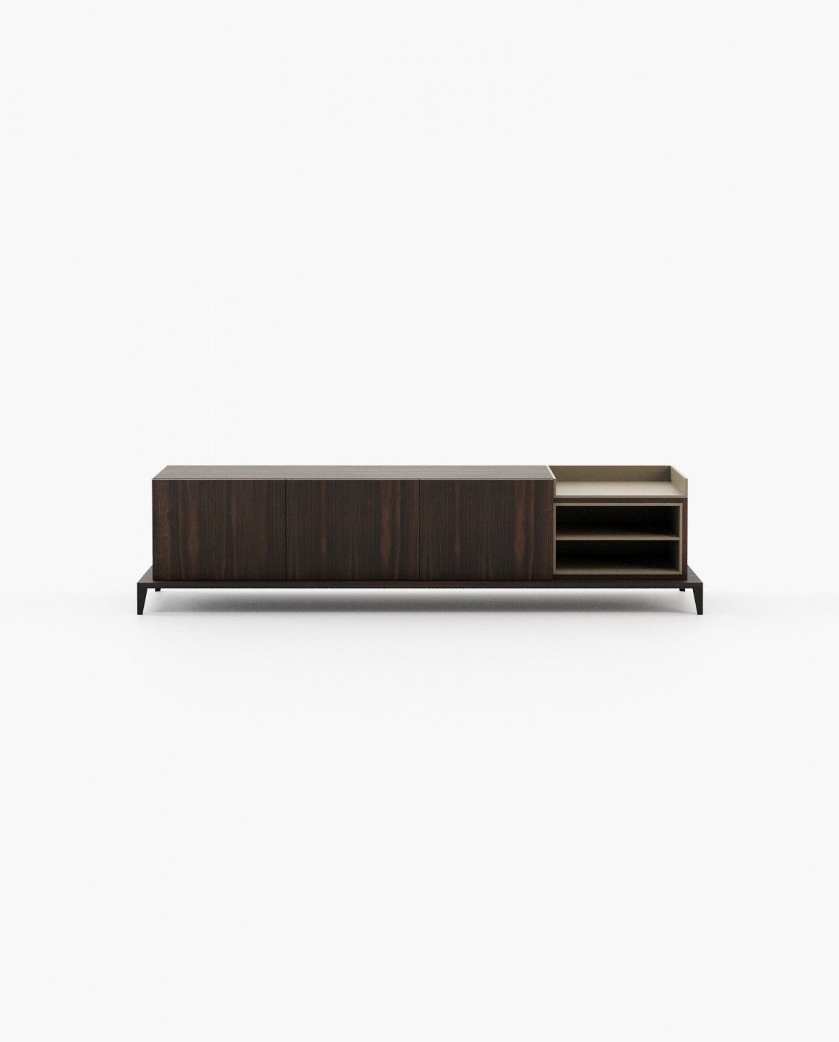 Laskasas MILOS Media Unit Smoked Eucalyptus Veneer Matte - Araco Interiors