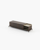 Laskasas MILOS Media Unit Smoked Eucalyptus Veneer Matte - Araco Interiors