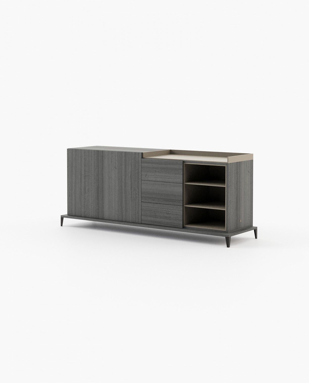 Laskasas MILOS Sideboard Grey Eucalyptus Veneer Matte - Araco Interiors
