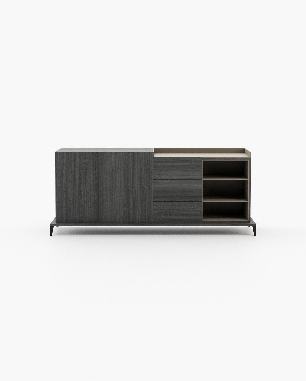 Laskasas MILOS Sideboard Grey Eucalyptus Veneer Matte - Araco Interiors