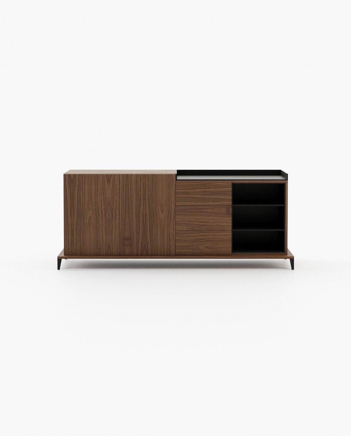 Laskasas MILOS Sideboard Walnut Veneer Matte - Araco Interiors