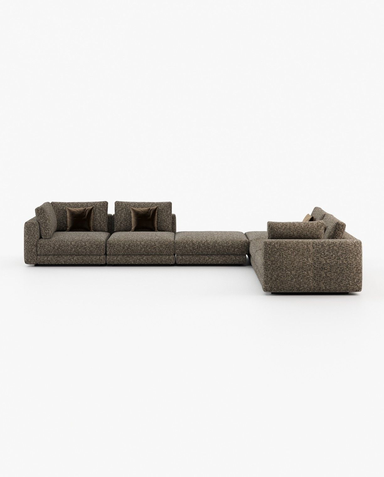 Laskasas MONTREAL armless module Sofa Lorran Mocha - Araco Interiors