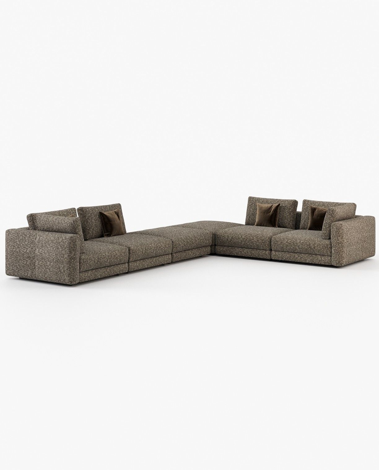 Laskasas MONTREAL armless module Sofa Lorran Mocha - Araco Interiors