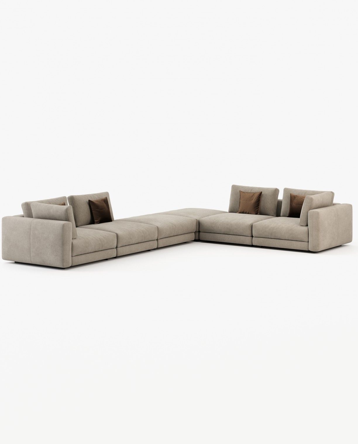 Laskasas MONTREAL armless module Sofa Vienna Khaki - Araco Interiors