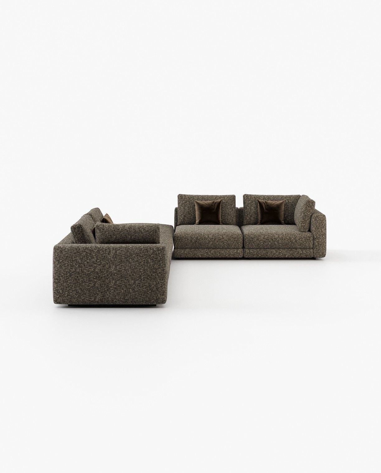Laskasas MONTREAL left arm module Sofa Lorran Mocha - Araco Interiors