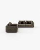 Laskasas MONTREAL left arm module Sofa Lorran Mocha - Araco Interiors