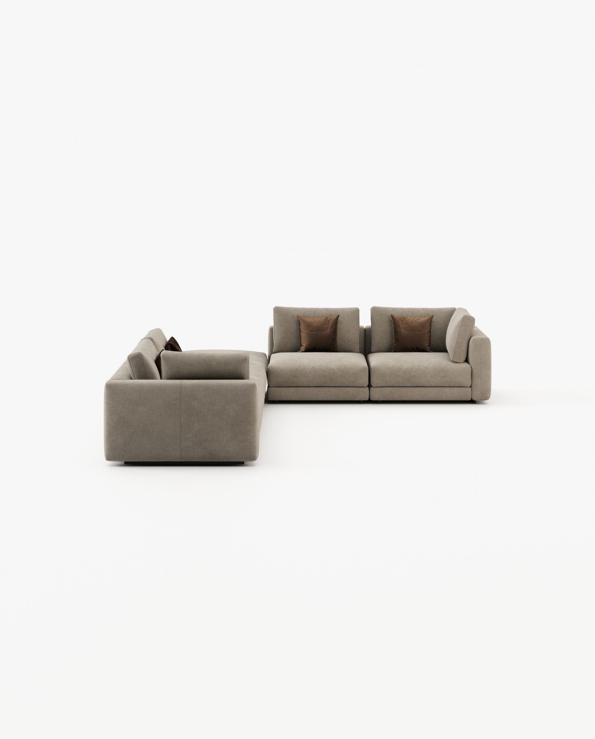 Laskasas MONTREAL left arm module Sofa Vienna Khaki - Araco Interiors