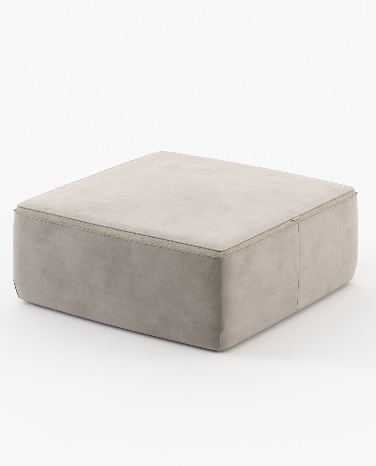 Laskasas MOORE Footstool & Pouf Vienna Khaki - Araco Interiors