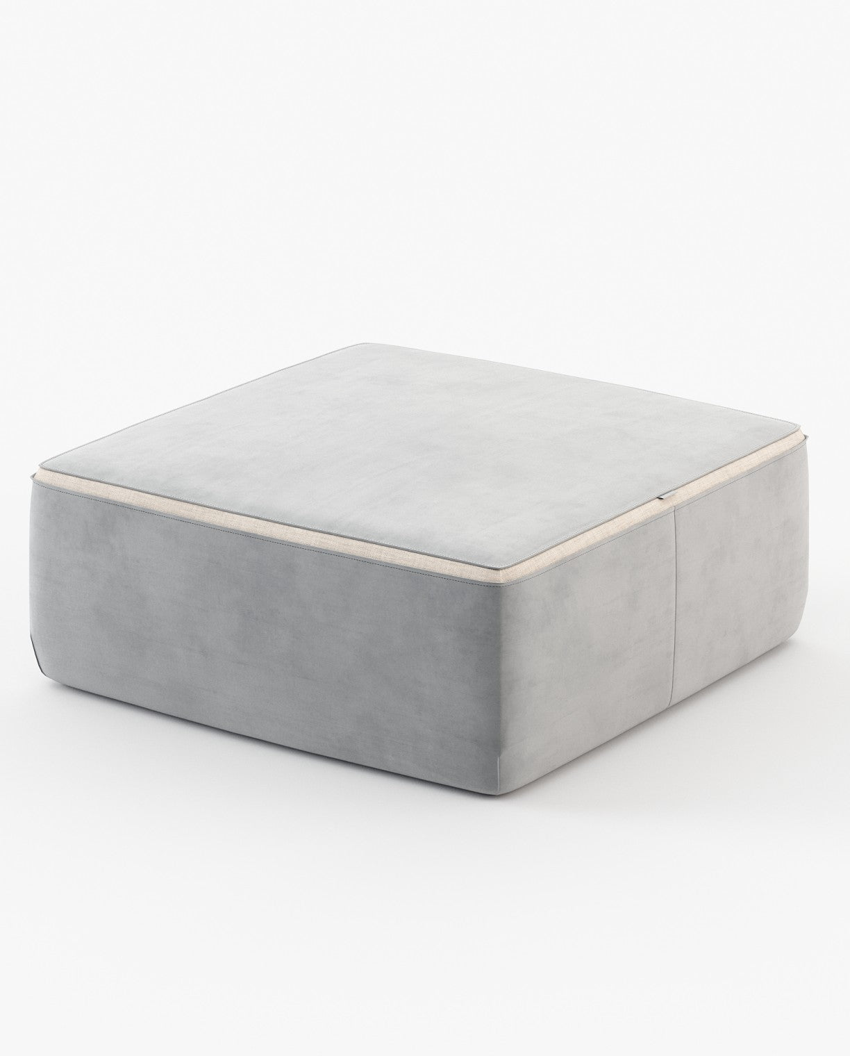 Laskasas MOORE Footstool & Pouf Vienna Light Grey - Araco Interiors