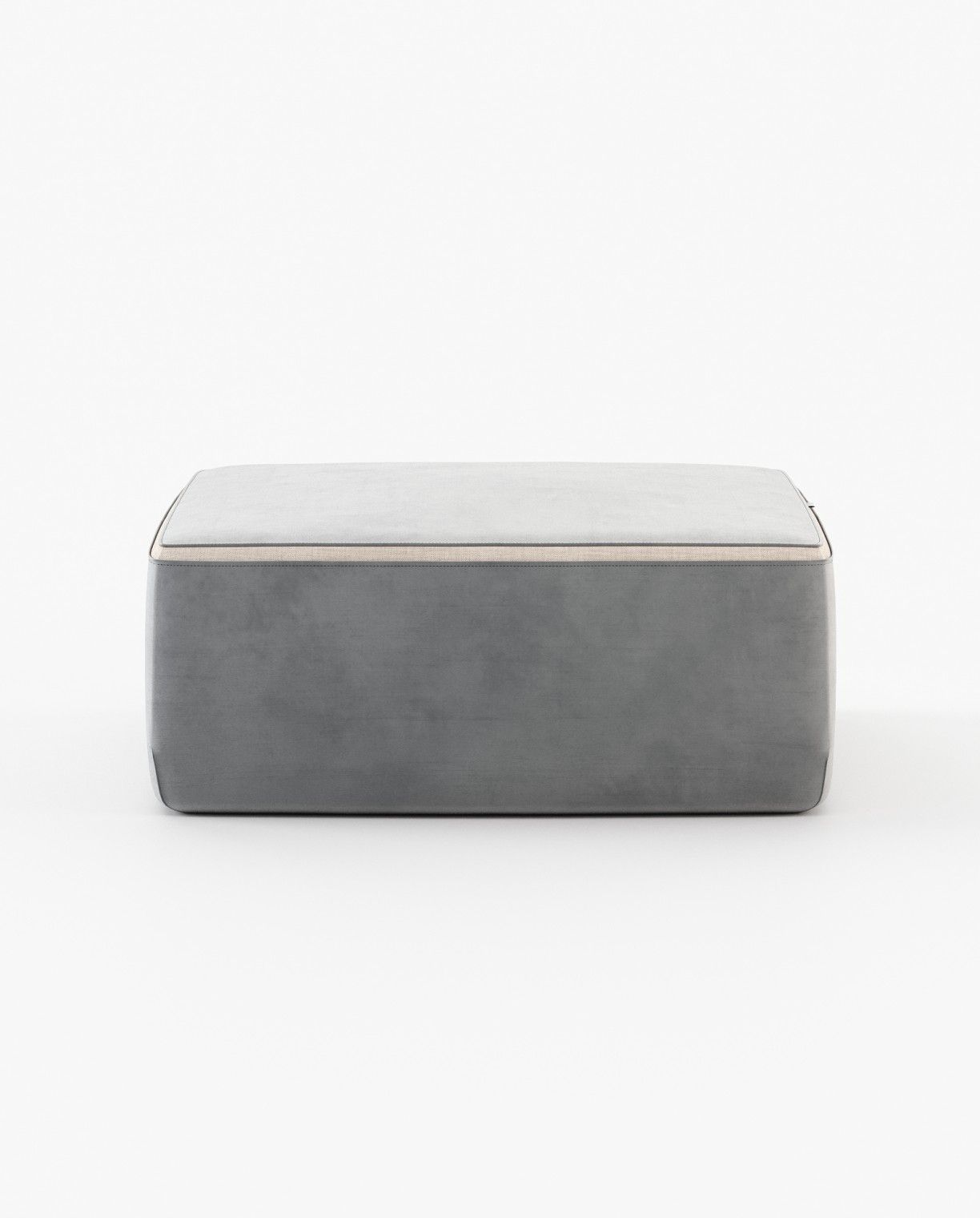 Laskasas MOORE Footstool & Pouf Vienna Light Grey - Araco Interiors