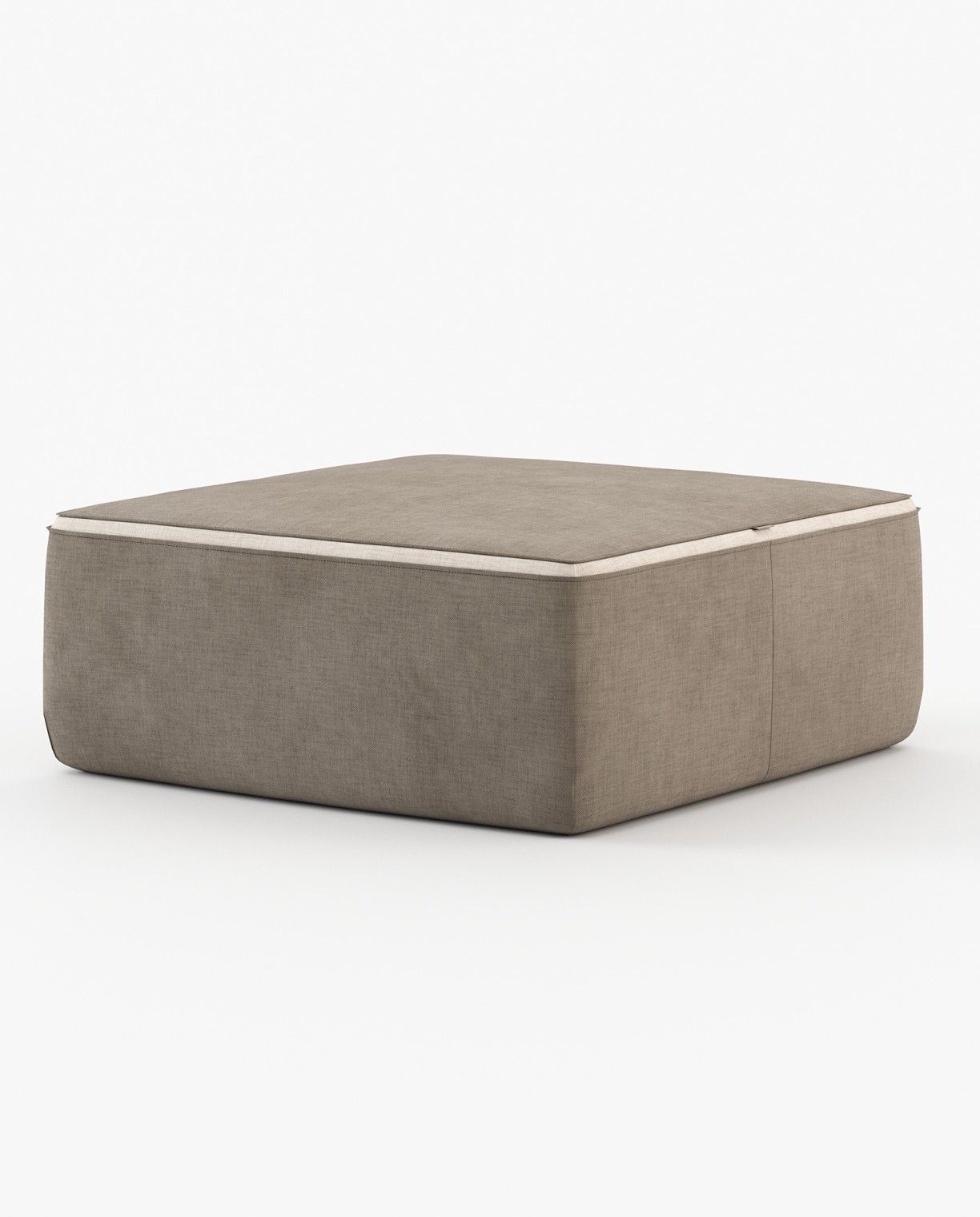 Laskasas MOORE Footstool & Pouf Xangai Taupe - Araco Interiors