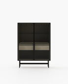 Laskasas MORRISON Bar Cabinet Aged Oak Veneer Matte - Araco Interiors