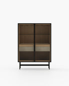 Laskasas MORRISON Bar Cabinet Smoked Eucalyptus Veneer Matte - Araco Interiors