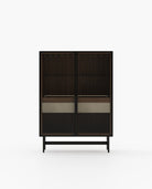 Laskasas MORRISON Bar Cabinet Walnut Veneer Matte - Araco Interiors