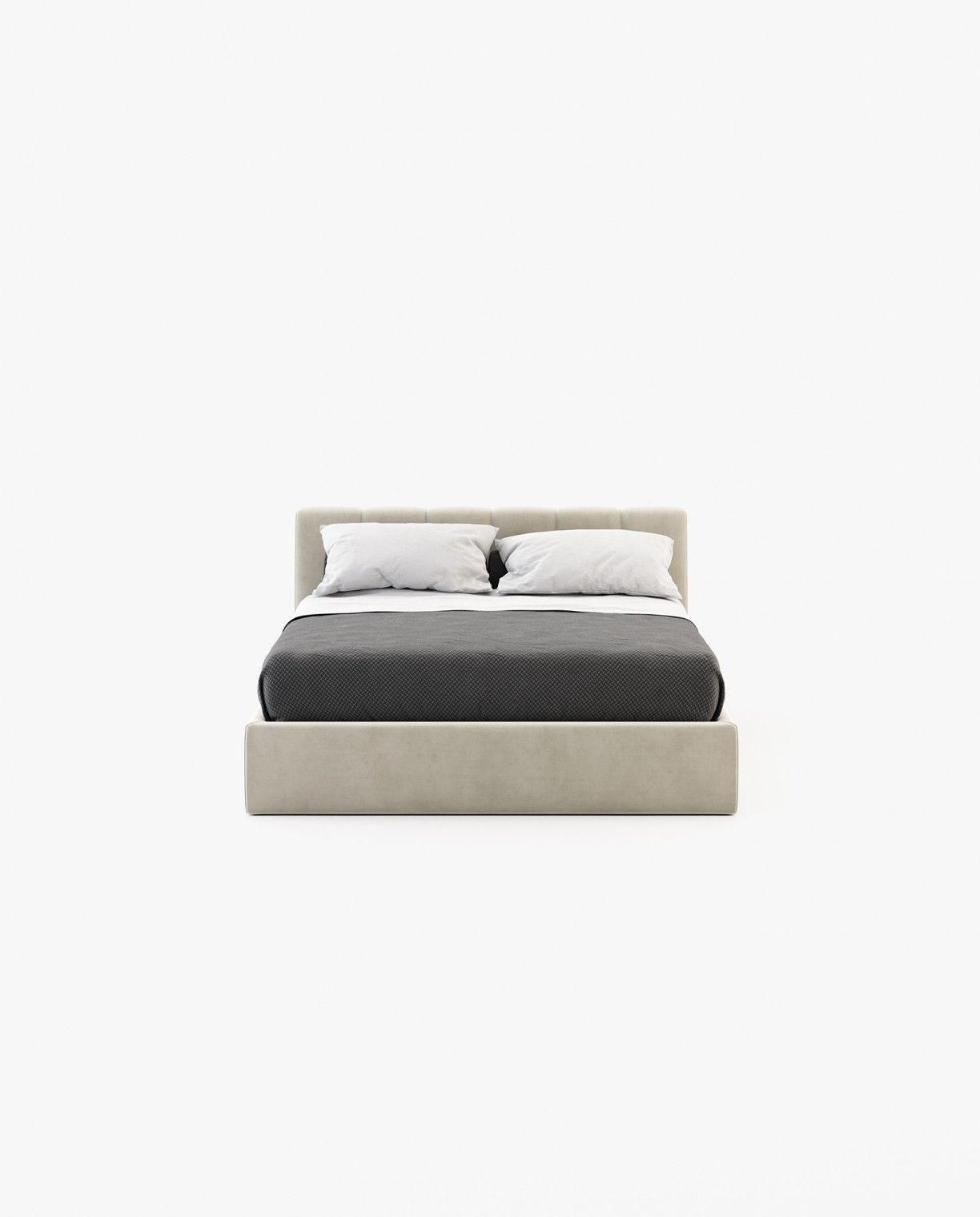 Laskasas NORMA Bed & Headboard Vienna Cream - Araco Interiors