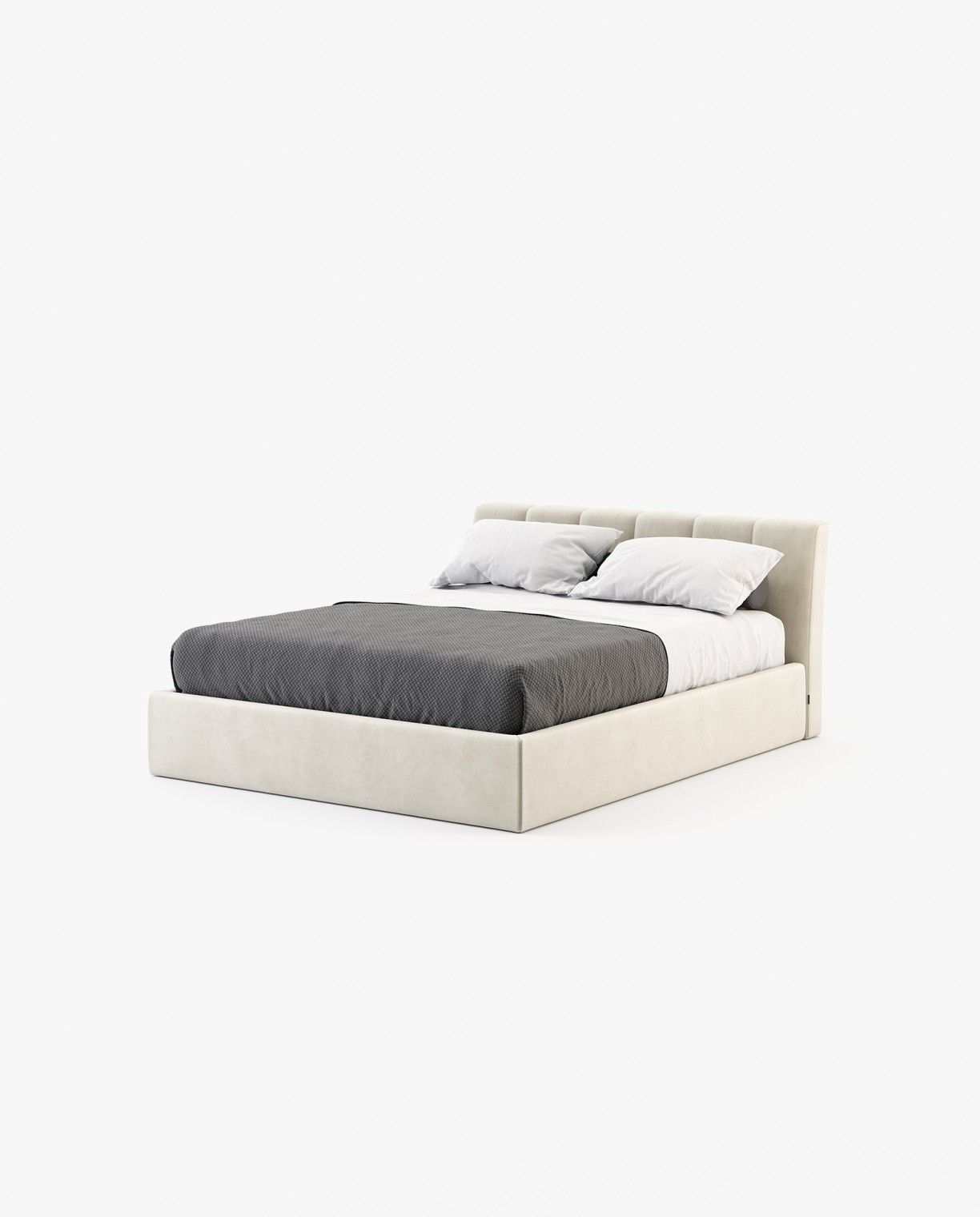 Laskasas NORMA Bed & Headboard Vienna Cream - Araco Interiors