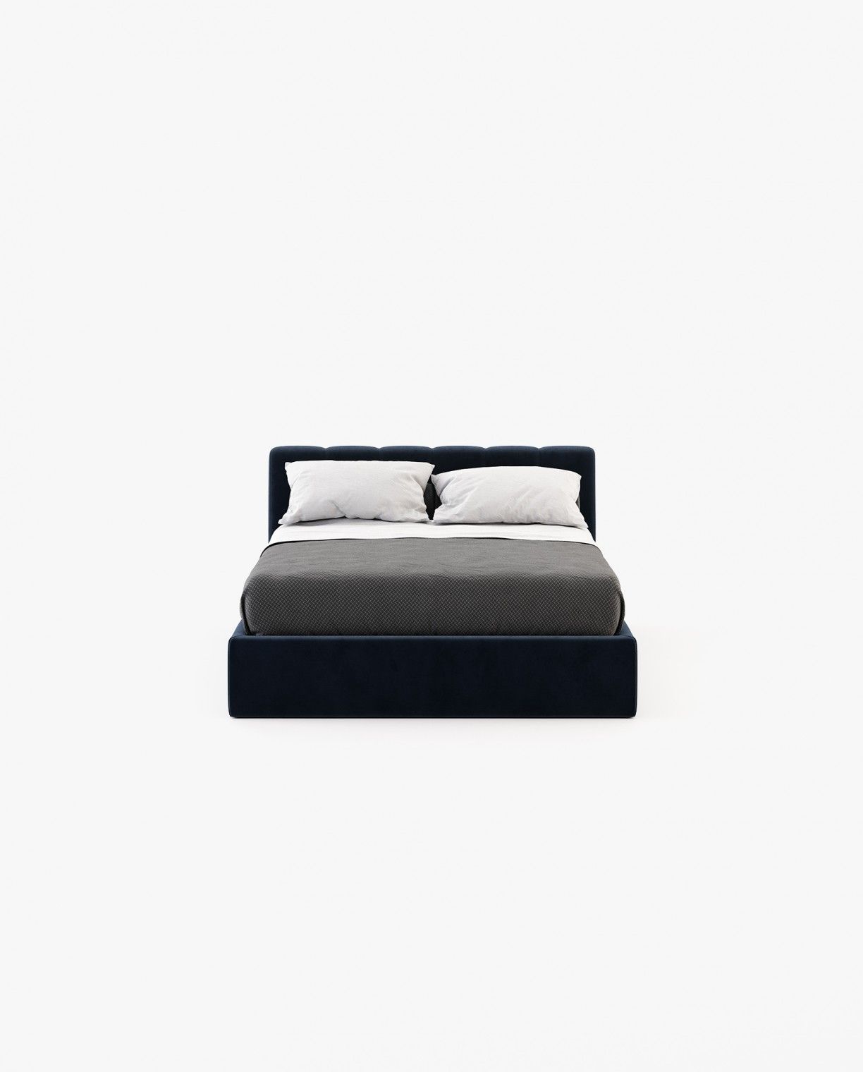 Laskasas NORMA Bed & Headboard Vienna Deep Blue - Araco Interiors