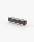 Laskasas NORMAN Media Unit Seoul Brown Leather - Araco Interiors