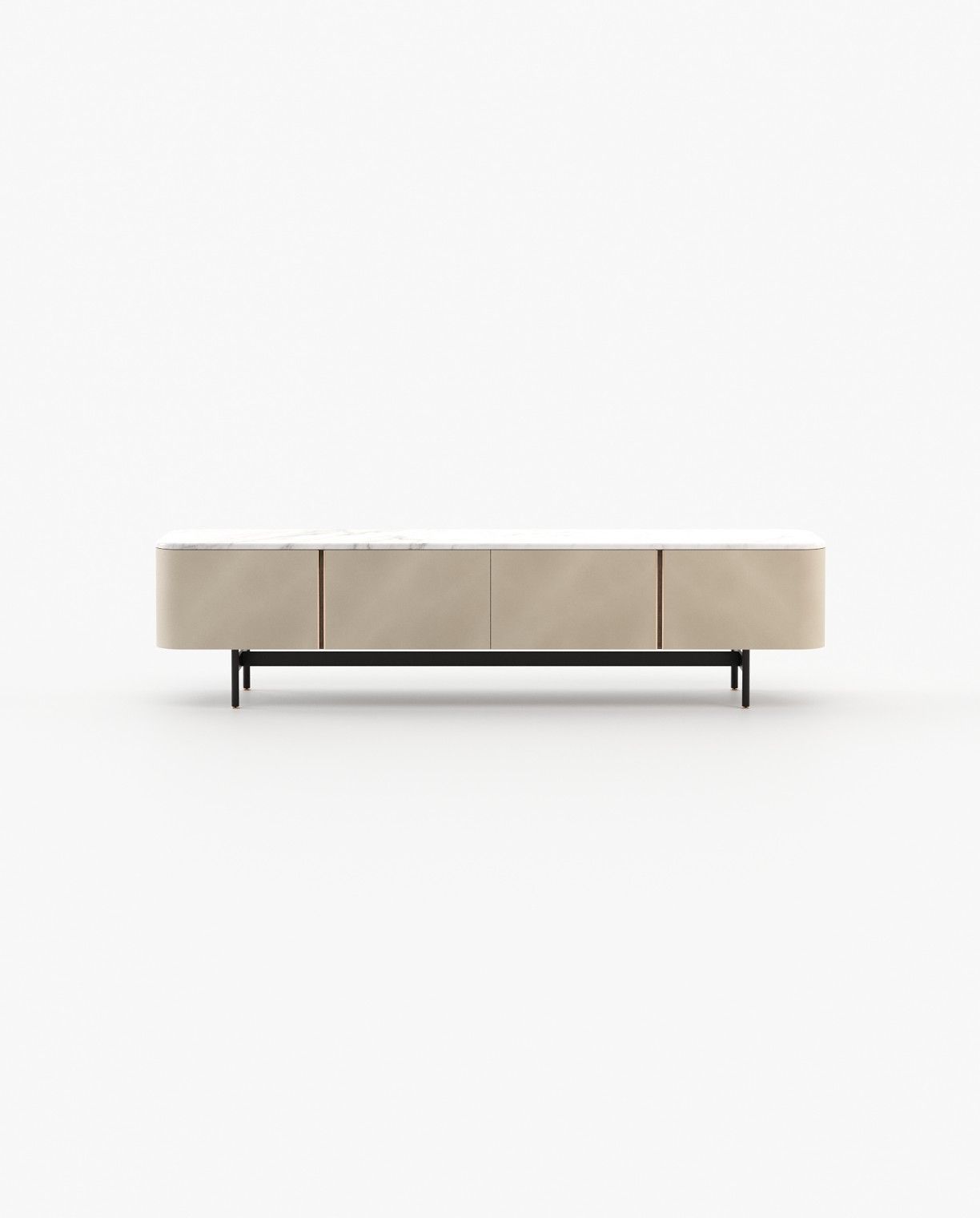 Laskasas NORMAN Media Unit Seoul Sand leather - Araco Interiors
