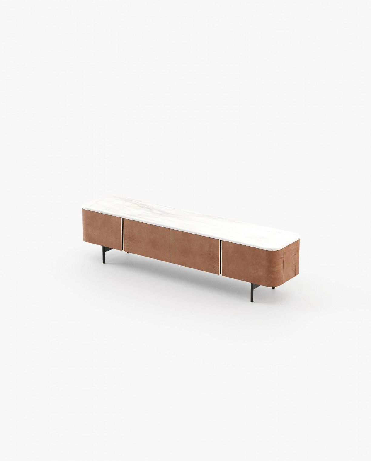 Laskasas NORMAN Media Unit Smoked Oak Veneer Matte - Araco Interiors