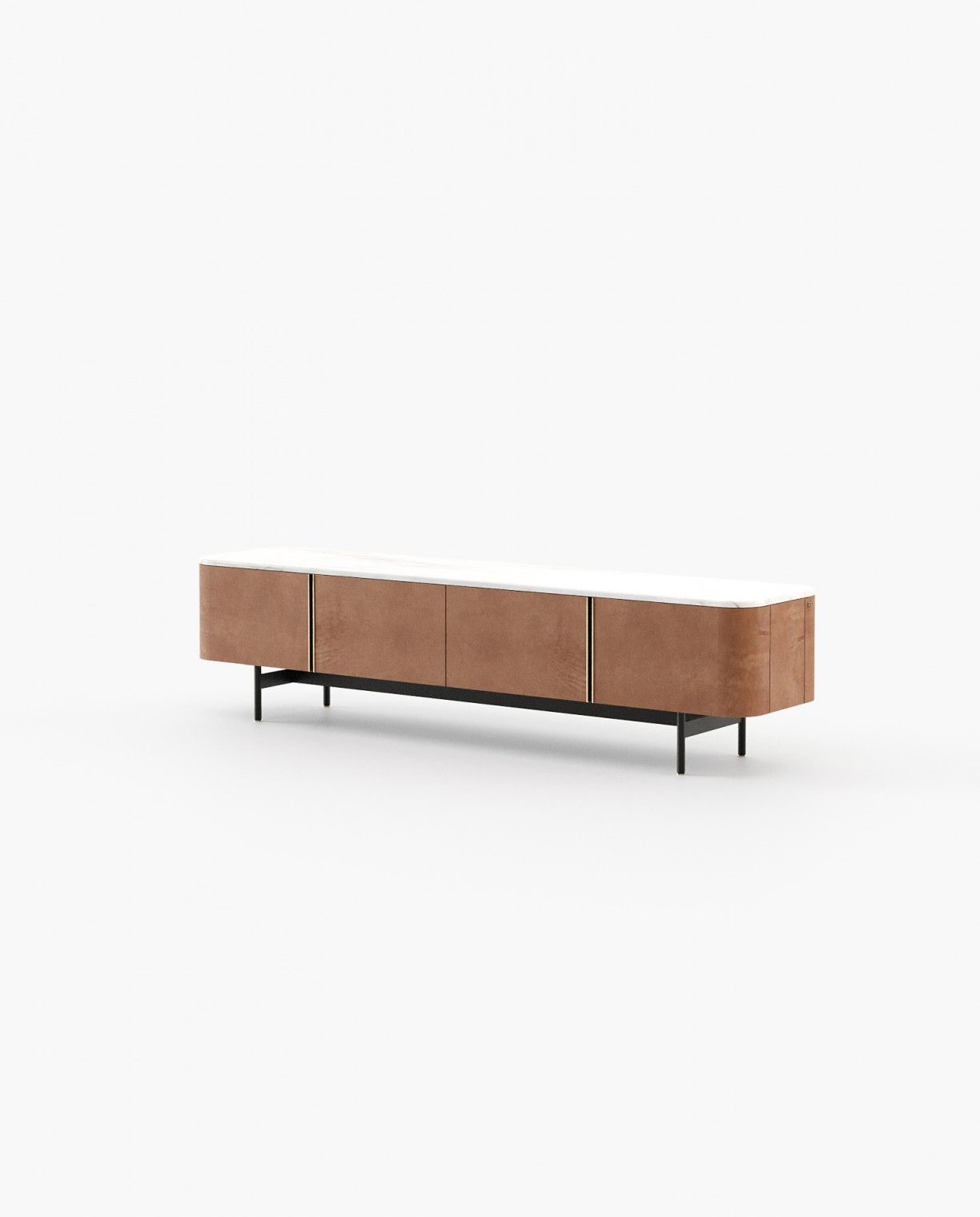 Laskasas NORMAN Media Unit Smoked Oak Veneer Matte - Araco Interiors