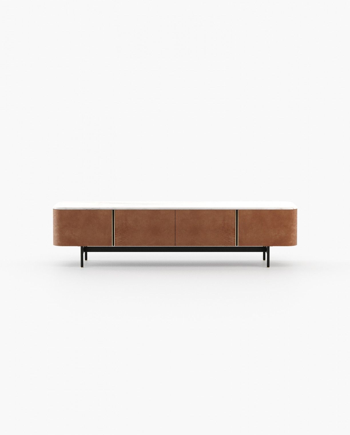 Laskasas NORMAN Media Unit Smoked Oak Veneer Matte - Araco Interiors