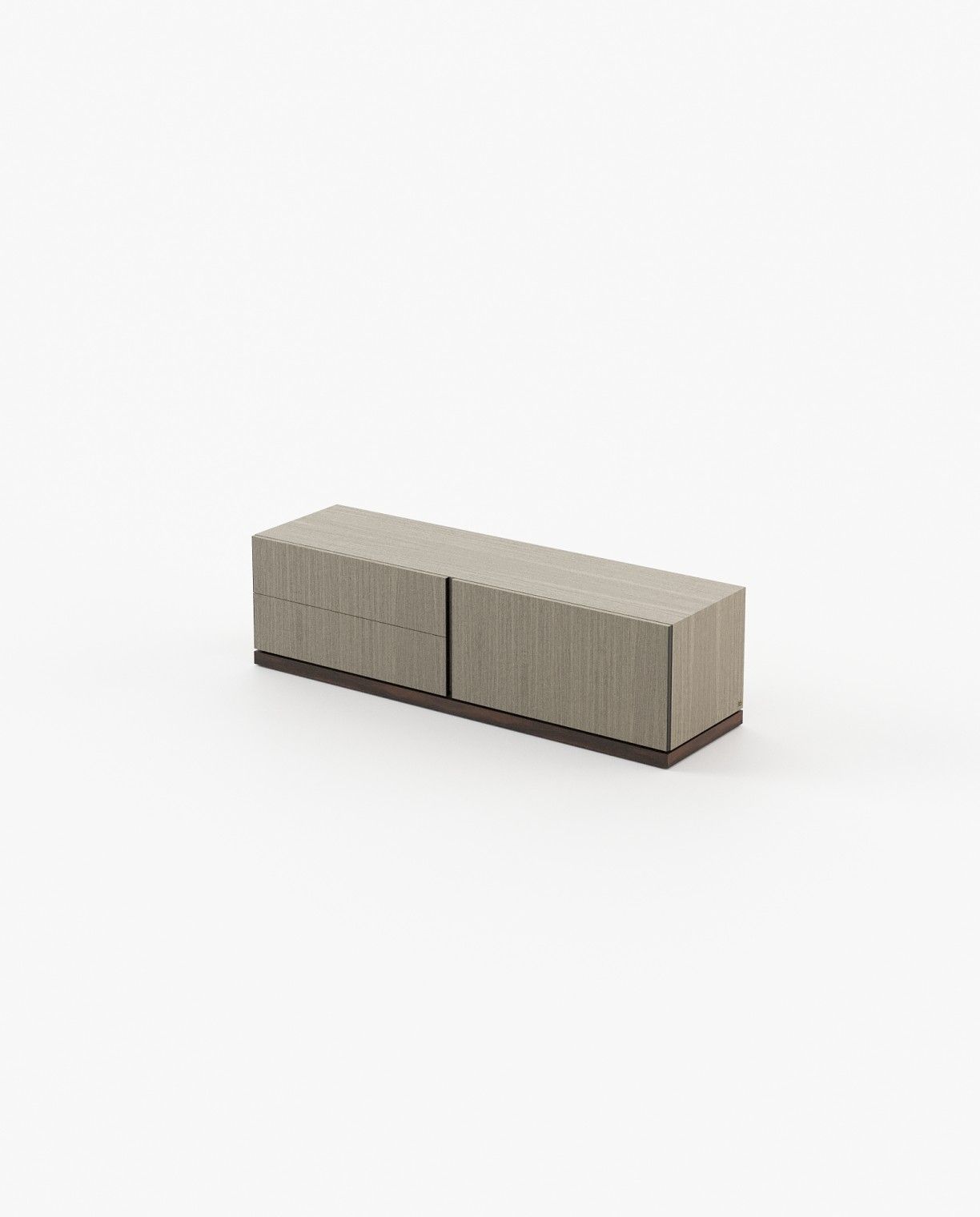 Laskasas PAM Media Unit Aged Oak Veneer Matte - Araco Interiors